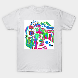 white bright alien ecopop T-Shirt